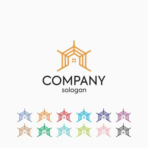 Premium Spider Net Home Logo Design – Free Download