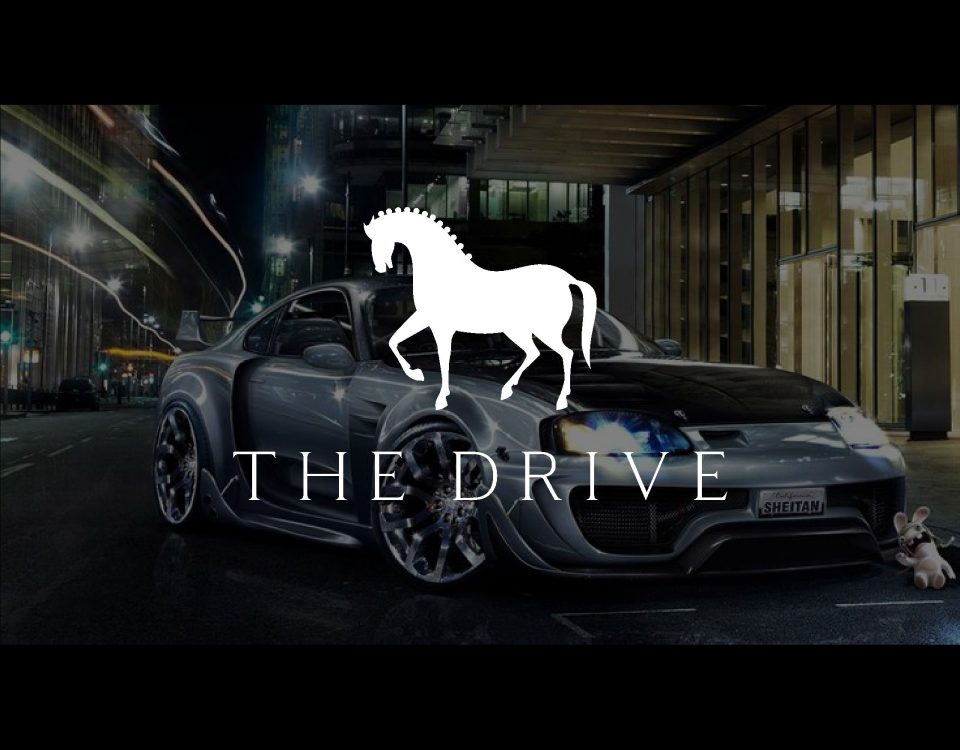 Elegant minimal rich logo design titled “The Drive” by logo-design.info