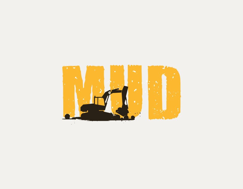 Mud earth moving typography logo design by logo-design.info