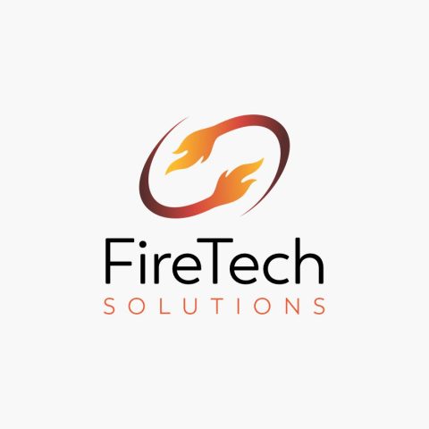 Fire tech solutions logo design for power and energy