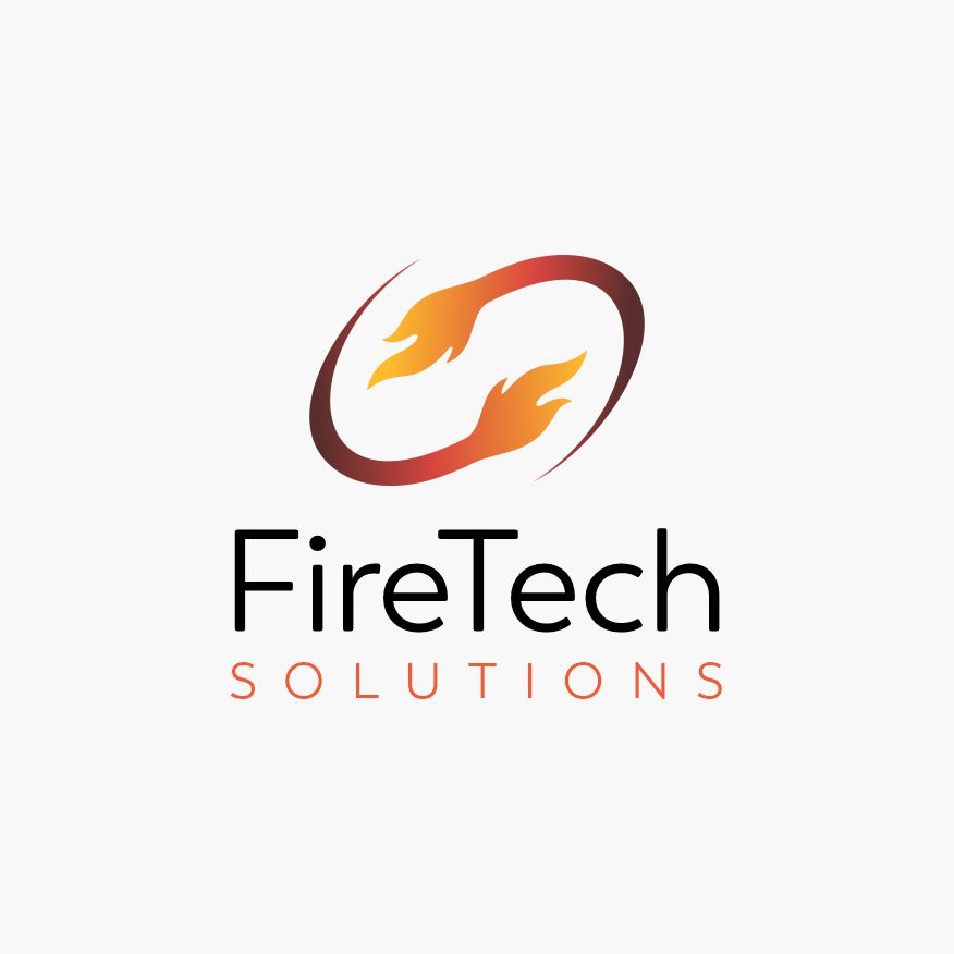 Fire tech solutions logo design for power and energy